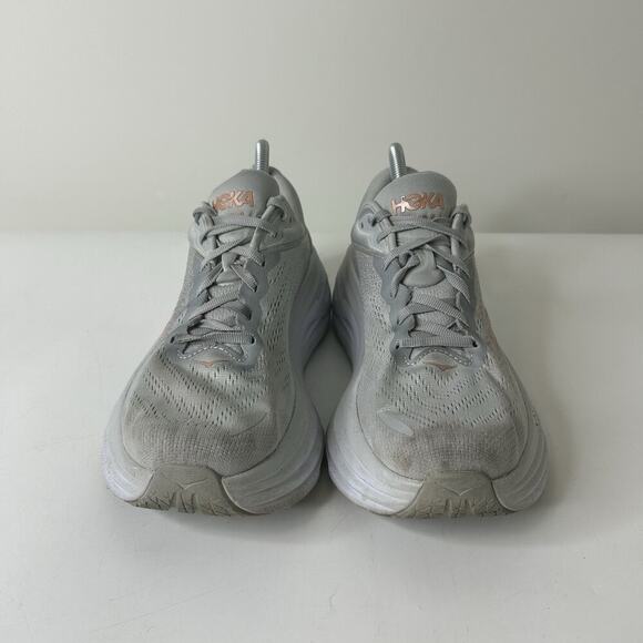 Hoka One One Bondi 8 Women's 10B Harbor Mist Lunar Rock Running Athletic Shoes - Picture 2 of 9